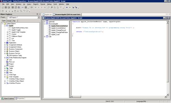Siebel Tools: How to program Browser Script & Server Script_siebel ...